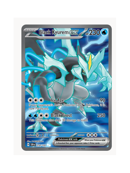 Black Kyurem ex Pokemon • Ultra Rare • 218/191 Surging Sparks
