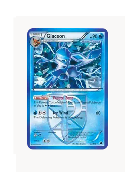 Glaceon (BW Plasma Freeze) Pokemon • Holo Rare • 023/116 Deck Exclusives