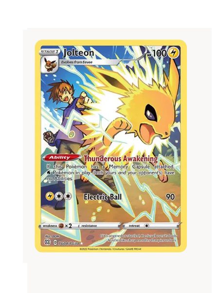 Jolteon Pokemon • Ultra Rare • TG04/TG30 Brilliant Stars Trainer Gallery