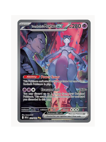 Team Rocket's Mewtwo ex Pokemon • Special Illustration Rare • 231/182 Destined Rivals