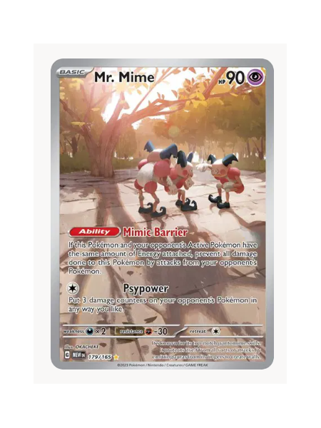 Mr. Mime Pokemon • Illustration Rare • 179/165 SV: 151