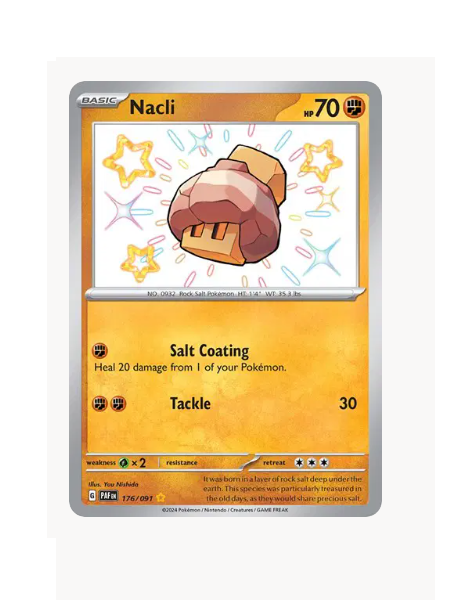 Nacli Pokemon • Shiny Rare • 176/091 Paldean Fates