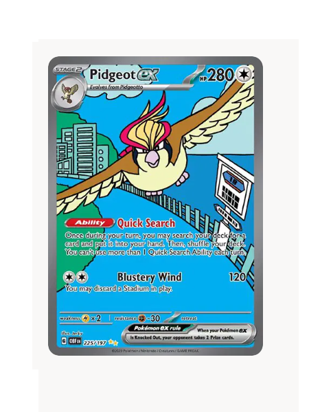 Pidgeot ex Pokemon • Special Illustration Rare • 225/197 Obsidian Flames