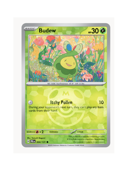 Budew (Master Ball Pattern) Pokemon • Common • 004/131 Prismatic Evolutions