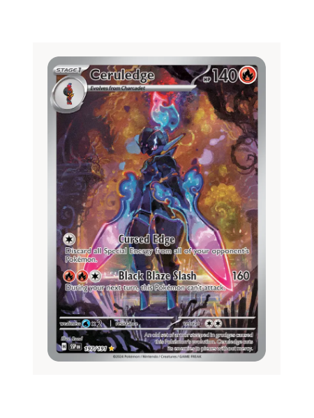 Ceruledge Pokemon • Illustration Rare • 197/191 Surging Sparks