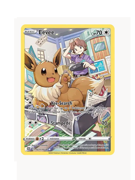 Eevee Pokemon • Ultra Rare • TG11/TG30 Brilliant Stars Trainer Gallery