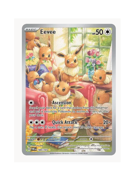 Eevee Pokemon • Illustration Rare • 188/167 Twilight Masquerade