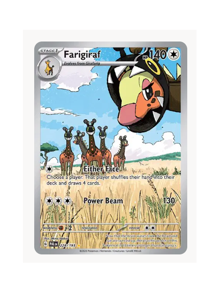 Farigiraf Pokemon • Illustration Rare • 228/193 Paldea Evolved