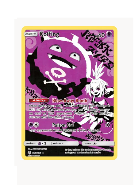 Koffing (Secret) Pokemon • Secret Rare • 243/236 Cosmic Eclipse