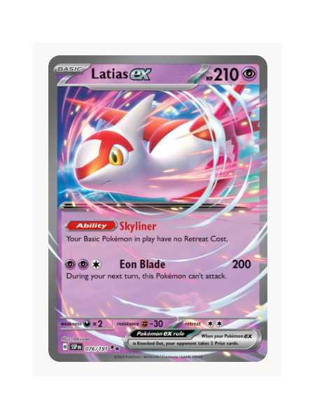 Latias ex Pokemon • Double Rare • 076/191 Surging Sparks