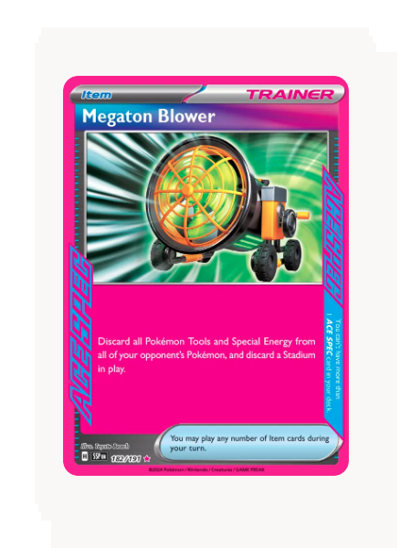Megaton Blower Pokemon • ACE SPEC Rare • 182/191 Surging Sparks