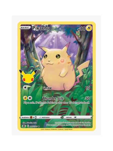 Pikachu Pokemon • Holo Rare • 005/025 Celebrations