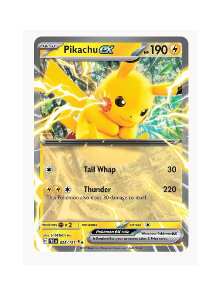 Pikachu ex Pokemon • Double Rare • 028/131 Prismatic Evolutions