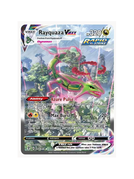 Rayquaza VMAX (Alternate Art Secret) Pokemon • Secret Rare • 218/203 Evolving Skies