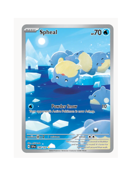 Spheal Pokemon • Illustration Rare • 199/191 Surging Sparks