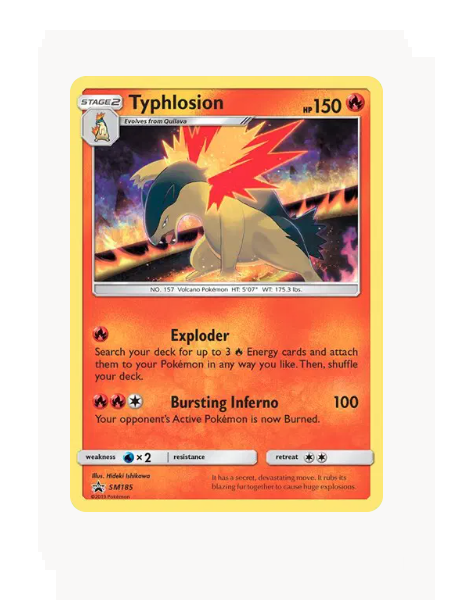 Typhlosion Pokemon • Promo • SM185 Sun & Moon Promo