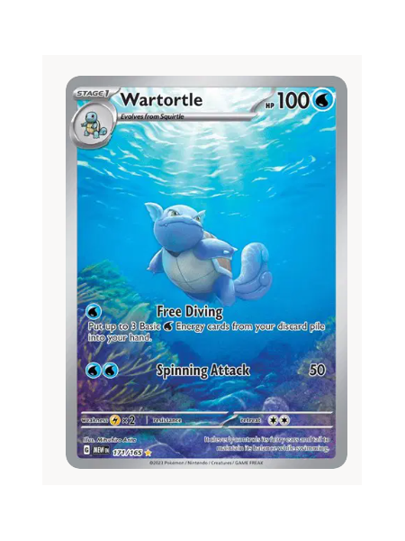 Wartortle Pokemon • Illustration Rare • 171/165 SV: 151